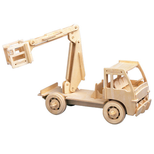 Hebebühnenfahrzeug - 3D Holzbausatz P025