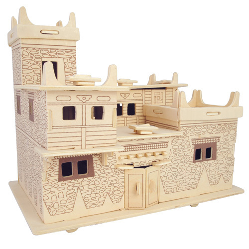 Tibetisches Haus Typ 3 - 3D Holzbausatz MW113-N