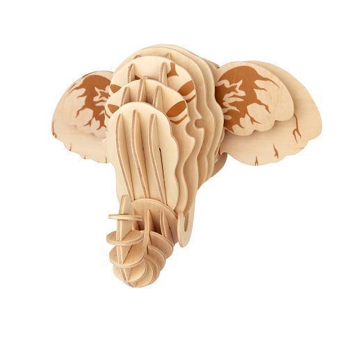 Elefantenkopf - 3D Holzbausatz R010