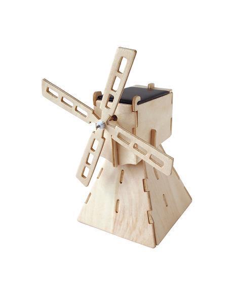 Solar Windmühle - 3D Holzbausatz T003