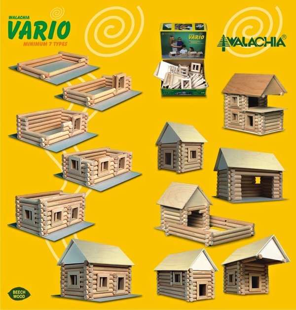 Holzbaukasten Vario Koffer 72 Teile - Walachia