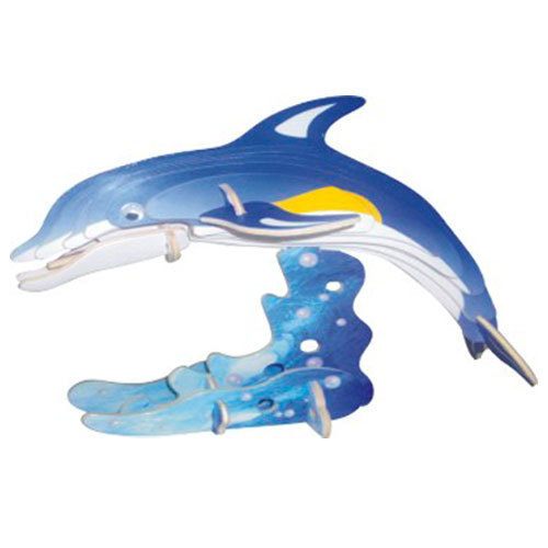 Delfin - farbig - 3D Holzbausatz HC002A