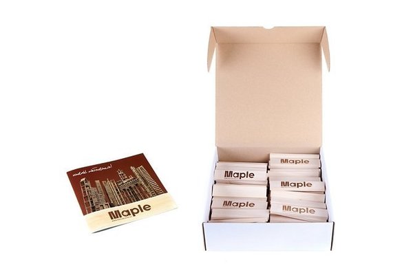 Bausteine von Maple im Karton - 100 Stück