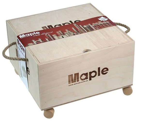 Bausteine von Maple in der Holzkiste - 500 Stück